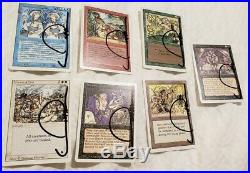 Vintage Magic 7x MTG Revised/3rd Edition SIGNED QUINTON HOOVER Artist Proofs