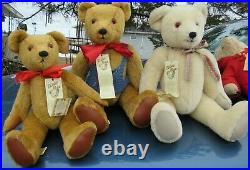 Vintage Mohair Teddy Bear White Artist Lyle Big Softies England 20 Pink Ribbon