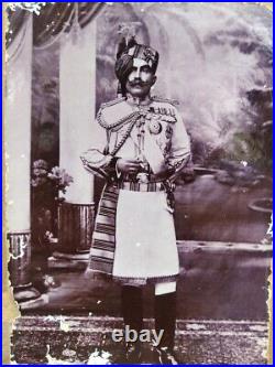 Vintage Old Indian Maharaja Ganga Singh Picture Portrait Photograph Print Framed