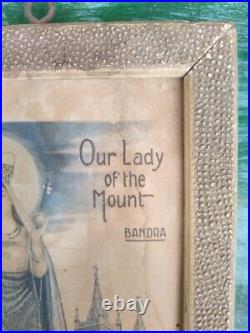 Vintage Photograph Frame Lady Of Mount Bandra Miniature Wall Hanging Wall Decor