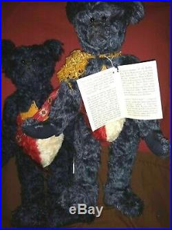 Vintage Teddy Bear Red Whit Blue Mohair Patriotic Star 20 Artist Judy Senk Ooak