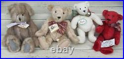 Vintage White Mohair Teddy Bear Pink Heart Doll Dress Artist Tag Hm England 8