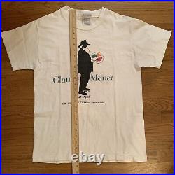 Vtg Claude Monet T-Shirt Artist Painter Made USA 1995 Single Stitch Art Tee Sz M