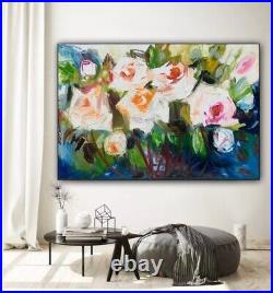 Vugar Mamedov study of Original Oil Painting On Canvas 76x50cm'White Roses