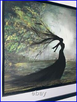 WOMAN OF THE FOREST 1-63X53cms ORIGINAL ACRYLIC PAINTING