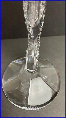 Waterford Crystal Seahorse Pillar Candlestick Signed By Artist