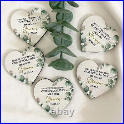 Wedding Favours PERSONALISED Wedding Day Table Decorations, Rustic Guest Favours