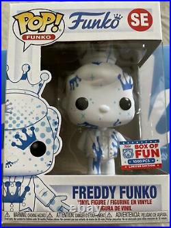 White/Blue Dots Freddy Funko Artist Series LE 1000 Fun Days Box of Fun 2021