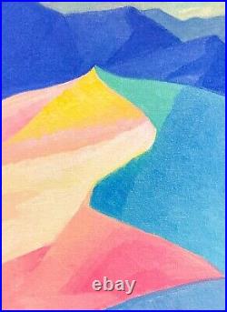 White Sands National Park Cubist Fauvist Southwest Landscape Art Oil Painting