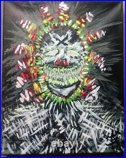 White zombie more human than human acrylic painting on canvas by original artist