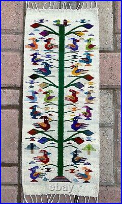 Zapotec Oaxacan 16x39 Hand Woven Tree of Life Wool Home Tapestry Rug Runner